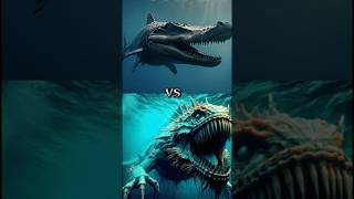 Mosasaurus VS SeaMonstersmegalodon mosasaurus megalodon seaanimals shorts shark fish kraken [upl. by Adnovahs919]