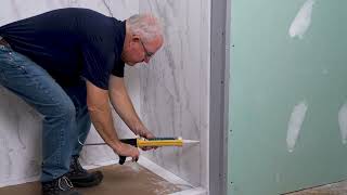 FlexStone Installation  Caulking Joints with Silicone [upl. by Eleik]