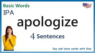 apologize sentence examples  how to pronounce apologize  American pronunciation [upl. by Roter]