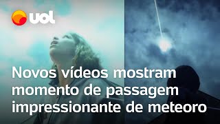 Meteoro em Portugal Novos vídeos mostram momento de passagem de meteoro [upl. by Enajyram]