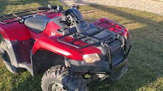 2014 Honda Rancher 420 4x4 drive and walk around [upl. by Eitra]