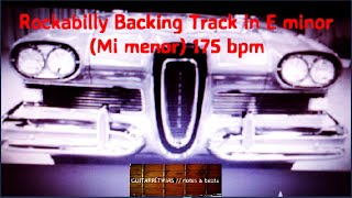 Rockabilly Backing Track in E minor  Mi menor 175 bpmBase Rockabilly para improvisar [upl. by Ahsiekim]