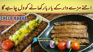 Persian Kabab No oven No BBQ Grill super easy and fast recipe Persian koobideh kebabCheloKabab [upl. by Aikar256]