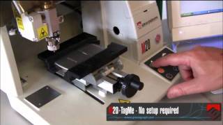 Gravograph M20 Machine Engraving a Cell Phone with TagMe Software [upl. by Bergeman]