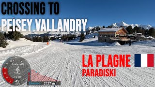 4K Skiing Plagne Bellecôte to Peisey Vallandry via Vanoise Express Paradiski France GoPro HERO11 [upl. by Aniham]