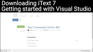 Downloading iText 7 and getting started Visual Studio [upl. by Harwill]