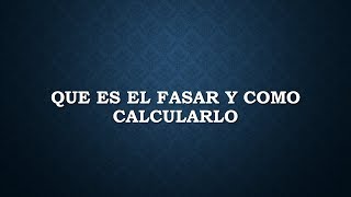 Que es el FASAR y como calcularlo  Opus  Neodata [upl. by Kirrad]