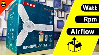 Usha Energia 32 Bldc Fan Unboxing amp All specifications Test [upl. by Nella]