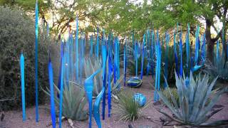 Dale Chihuly Glass Art  Desert Botanical Garden Arizona USA [upl. by Aneleh]