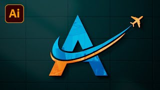 Logo Design  Illustrator Letter Logo Design Tutorial  Travel Logo Design  Adobe Illustrator CC [upl. by Yerg]