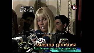 Conferencia de Susana Gimenez sobre la separacion con Huberto Roviralta 1998 V02579 DiFilm [upl. by Yreffej547]