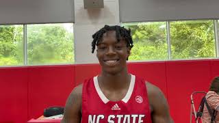 NC State freshman guard Treymane Parker interview [upl. by Ezequiel]