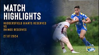 HIGHLIGHTS  Giants Reserves vs Rhinos Reserves [upl. by Fong]