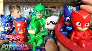 PJ Masks Play Doh Surprises Gekko Catboy and Owlette [upl. by Okihsoy884]