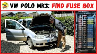 Volkswagen Polo Mk3 How To Find Fuse Box VW Polo 6N2 [upl. by Yrellav349]