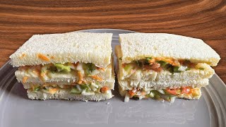 Healthy Vegetable Sandwich Recipe  Veg Sandwich Recipe [upl. by Cohen]