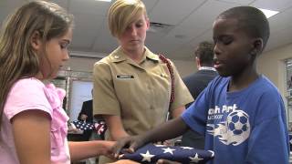 Education Spotlight  Lamarque Elementary School  Flag Etiquette [upl. by Letitia163]