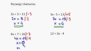 Rozwiązywanie równań 1 [upl. by Cassandre257]