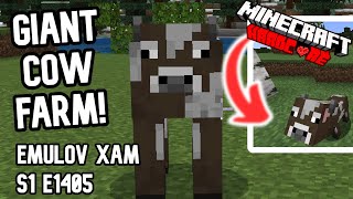 Giant Cow Farm Minecraft hardcore Lets play S1 E1405 [upl. by Ijok]