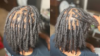 HOW TO RETWIST LOCS FOR BEGINNERS  w Aloe Vera Gel  Palm Rolling Method [upl. by Nivlam433]