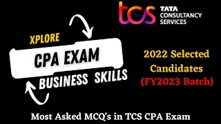 TCS Xplore CPAIPA Business Skills Questions  TCS 2021 Xplore Program  2022 passout Batch [upl. by Maunsell803]