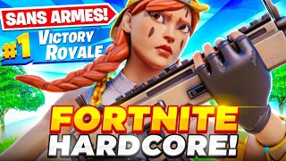 FORTNITE HARDCORE   Sans ARMES Sans SOIN [upl. by Initirb]