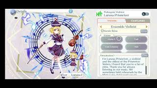 Touhou Lost Word Lunasa L1 Voicelines Ensemble Violinist [upl. by Petr676]