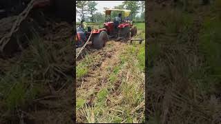 Kubota 4w tractor 45 hp pulling by another Kubota 55 hp 4wd [upl. by Centeno]