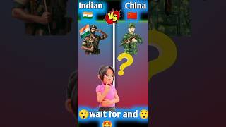 INDIA VS CHINA MILITARY COMPARISON 🔥shorts factstrendingshorts [upl. by Yelich]