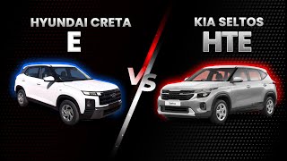 Creta E vs Seltos HTE  Which Car Is More Value For Money  Feb 2024 [upl. by Goulette]