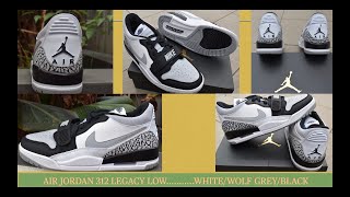 Air Jordan 312 Low Legacy WHITEWOLFGREYBLACK [upl. by Yousuf]