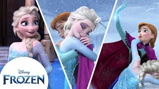 Elsa and Anna Unforgettable Moments  Frozen [upl. by Nalyak]