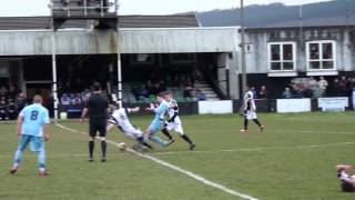 Merthyr Town v Poole Town  Tackle on Glenn Howes [upl. by Asserrac]