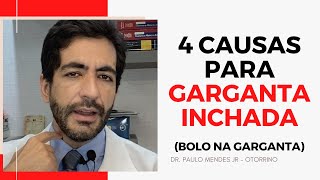 4 causas para GARGANTA INCHADA ou BOLO NA GARGANTA com pigarro e tosse seca [upl. by Mariele800]