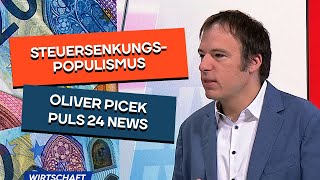 Populistische Steuersenkungen schwächen den Sozialstaat Oliver Picek bei PULS 24 News [upl. by Anyahc]