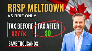 RRSP Meltdown vs RRIF Minimum Withdrawal Save Thousands [upl. by Retrac]