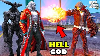 HELL GOD And VAMPIRE GOD Trying To Fight New HELL GOD In GTA 5  SHINCHAN and CHOP [upl. by Mcbride840]