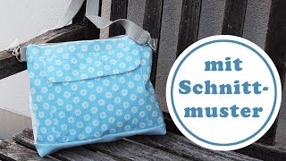 Handtasche nähen mit Schnittmuster mit vielen Innentaschen  Handtasche Milano [upl. by Najtsirk67]