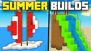 15 Best Summer Build Ideas in Minecraft [upl. by Haelhsa]