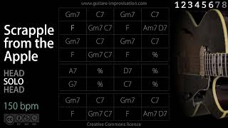 Scrapple From The Apple JazzSwing feel 150 bpm  Backing Track [upl. by Orna473]