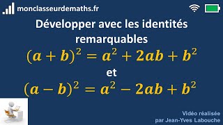 Développer avec les identités remarquables ab² et ab² [upl. by Letsyrc]