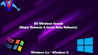 All Windows Sounds All Major Releases amp Iconic Beta Releases  Vulpix4025 [upl. by Bailey]