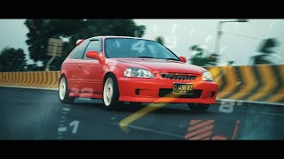 Red Honda Civic Hatch EK [upl. by Ahsan]