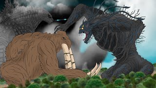 Titanus Amhuluk VS Behemoth VS Godzilla Godzilla cartoon Ep01 [upl. by Gault]