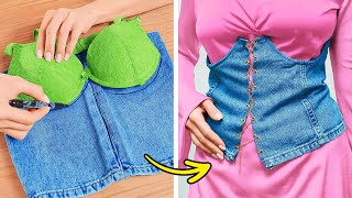 Easy Sewing Hacks to Save Your Old Clothes amp Money ✂️👖 [upl. by Aloek822]