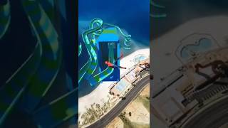 SpiderMan and Giant waterslide part 492 SpiderMan waterslide SpiderMan stunt [upl. by Kissie]