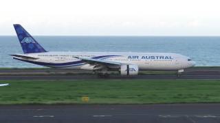 Landing B777200Air AustralFOPARRoland Garros AirportFMEERUNpart 1 [upl. by Ariet]