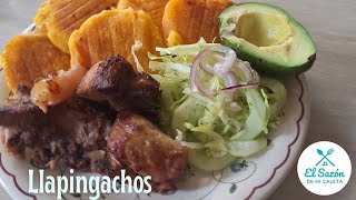 RECETA DE LLAPINGACHOS ECUATORIANOS PASO A PASO [upl. by Zullo150]