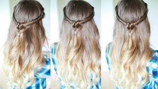 Half up Half Down Braided Hairstyle  Braidsandstyles12 [upl. by Eilla]