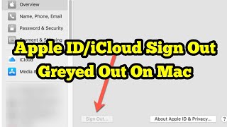 How To Fix Apple IDiCloud Sign Out Greyed Out On Mac VenturaMontereyBig Sur  Fixed 2023 [upl. by Yhtomiht]